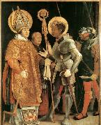 Matthias  Grunewald Meeting of St Erasm and St Maurice Sweden oil painting artist